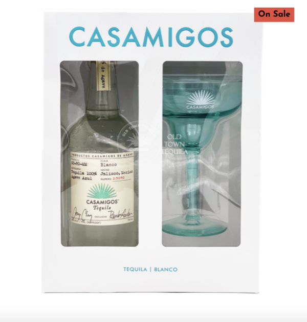 Casamigos Tequila Blanco Gift Set with Margarita Glass - Buy Tequila.