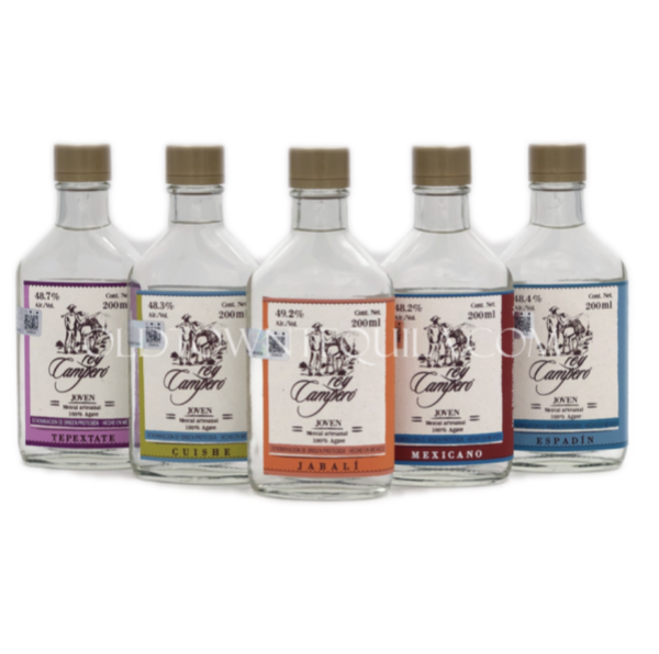 Rey Campero 200ml Five Agave Set - Buy Tequila.