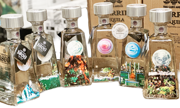 1800 Tequila Essential Artists Series 11 by Dustin Yellin 6 Bottle's Set