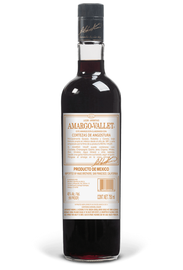 Amargo-Vallet Angostura Liqueur Aperitivo