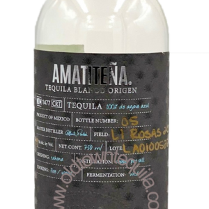 Amatiteña Tequila Blanco Origen 98 Proof 750ml