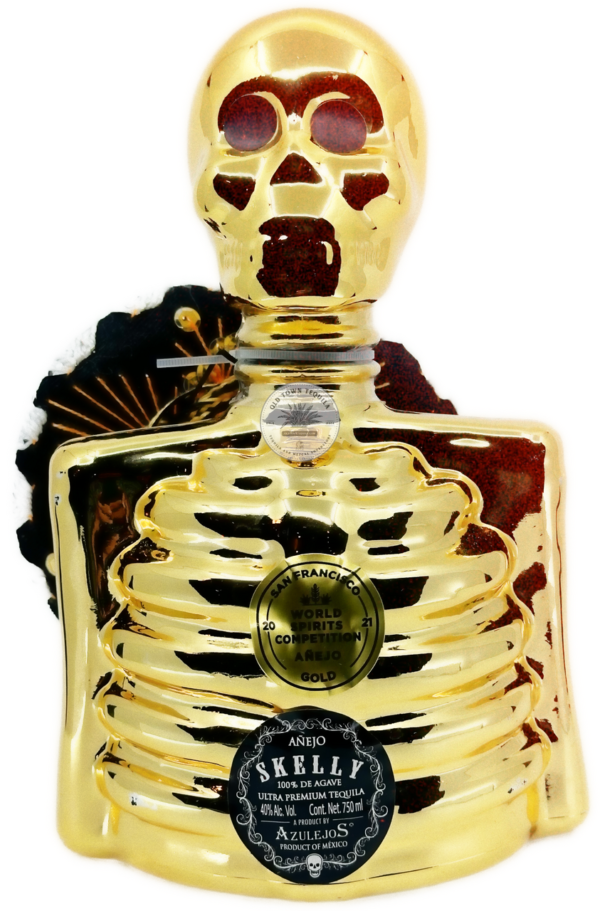 Azulejos Skelly Anejo Tequila Gold Edition