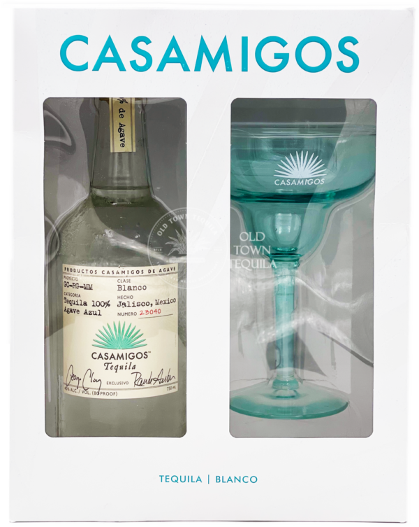 Casamigos Tequila Blanco Gift Set with Margarita Glass