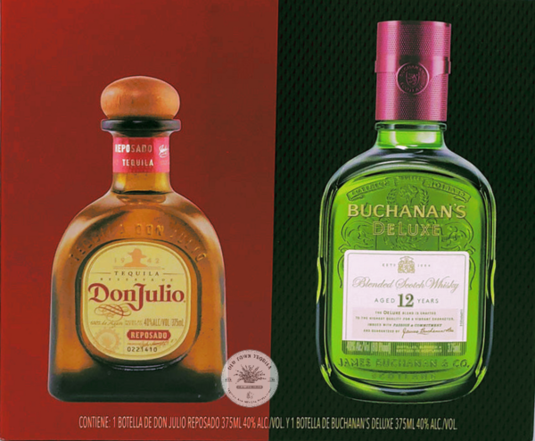 Don Julio Tequila & Buchanan Whiskey Dual Pack 375ml