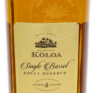 The Original Koloa Single Barrel Kauai Reserve 10th Anniversary Hawaiian Rum 4 Year