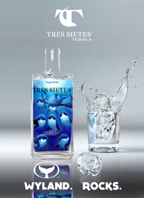 TRES SIETES WYLAND DOLPHIN SILVER TEQUILA