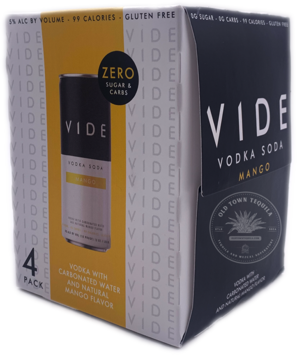 VIDE Mango Vodka Soda (4-Pack)