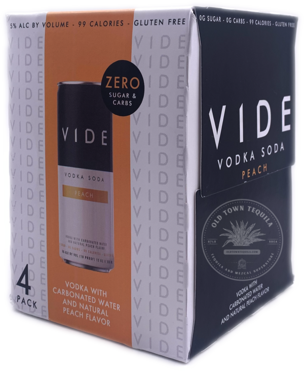 VIDE Peach Vodka Soda (4-Pack)