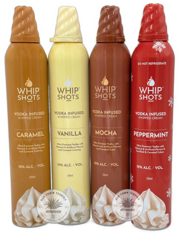 Whip Shots Vodka Infused Whipped Cream 4 Pack (200ml)