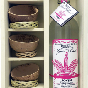 Yuu Baal Mezcal with Jicara tasting Wood Box